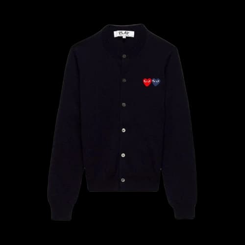 Comme des Garçons PLAY Double Heart Cardigan 'Navy'