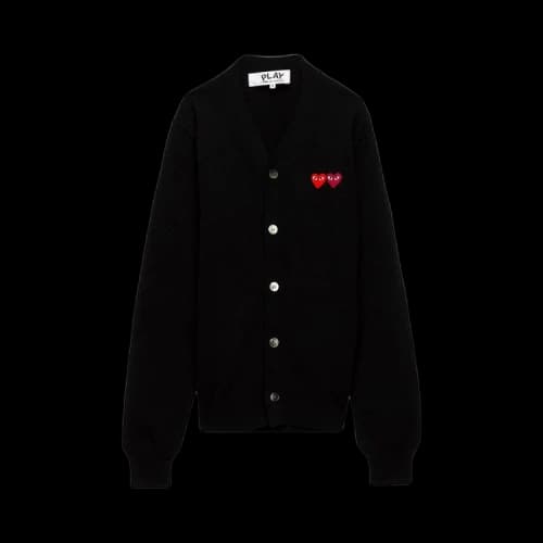 Comme des Garçons PLAY Double Heart Cardigan 'Black'