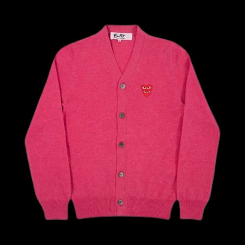 Comme des Garçons PLAY Heart Logo Cardigan 'Pink'