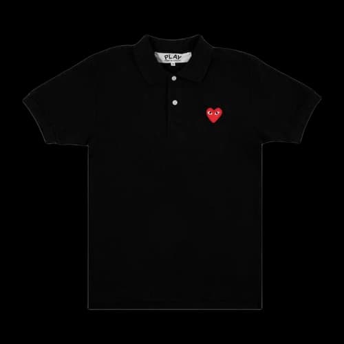 Comme des Garçons PLAY Heart Polo Shirt 'Black'