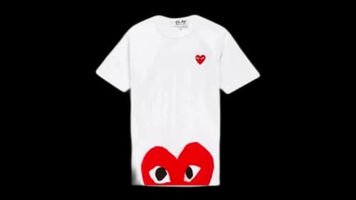 Comme des Garcons PLAY P1T034 Play Red Heart T-shirt White