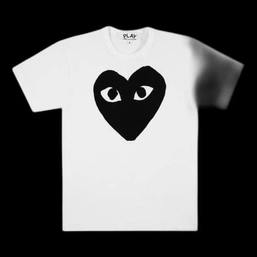 Comme des Garçons Short-Sleeve Play T-Shirt With Big Black Heart 'White/Black'