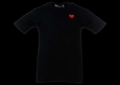 Comme des Garcons PLAY Play Red Emblem T-shirt Black