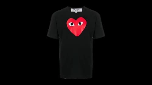 Comme des Garcons PLAY P1T112 Play Red Heart T-shirt Black
