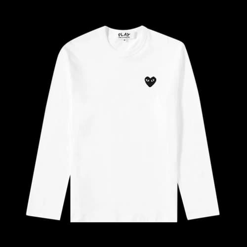 Comme des Garçons PLAY Heart Logo Long-Sleeve T-Shirt 'White'