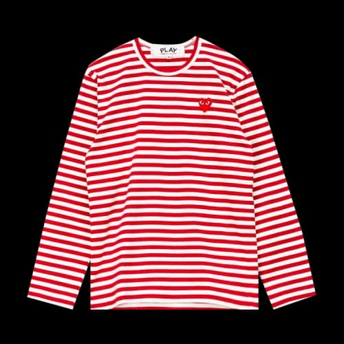 Comme des Garçons PLAY Striped T-Shirt 'Red/White'