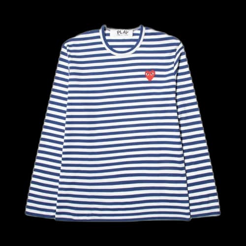 Comme des Garçons PLAY Striped T-Shirt 'Blue/White'