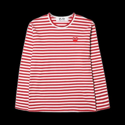 Comme des Garçons PLAY Striped T-Shirt 'Red/White'
