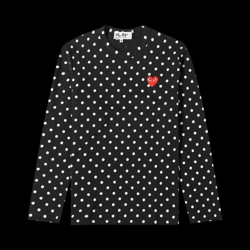 Comme des Garçons PLAY Polka Dot T-Shirt 'Black/White'