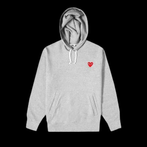 Comme des Garçons Play Hooded Sweatshirt 'Grey'