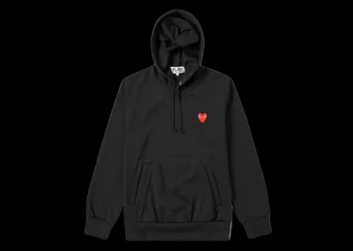 Comme des Garcons Play Red Heart Pockets Hoodie Black/Red