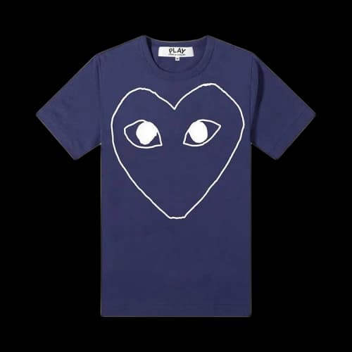 Comme des Garçons Play T-Shirt With Outlined Play Logo 'Navy'