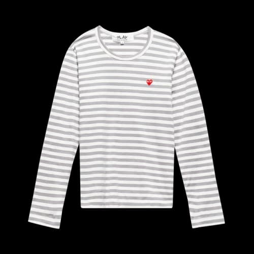 Comme des Garçons PLAY Striped Tee 'Grey'