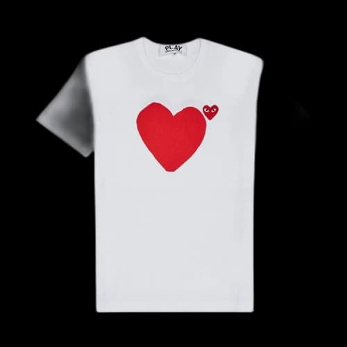 Comme des Garcons Play Women's Heart S/S T-shirt White