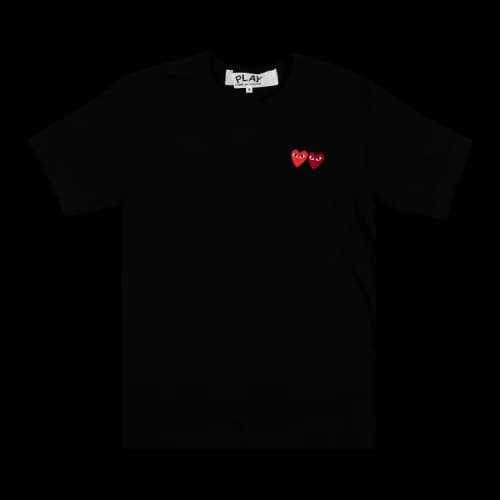 Comme des Garçons Play T-Shirt With Small Double Hearts 'Black'