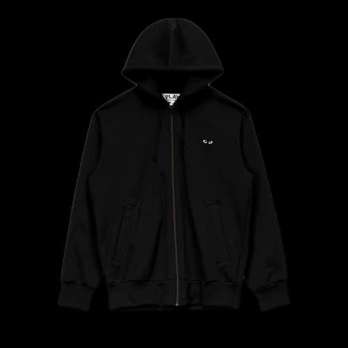 Comme des Garçons PLAY Big Heart Zip Up Sweatshirt 'Black'