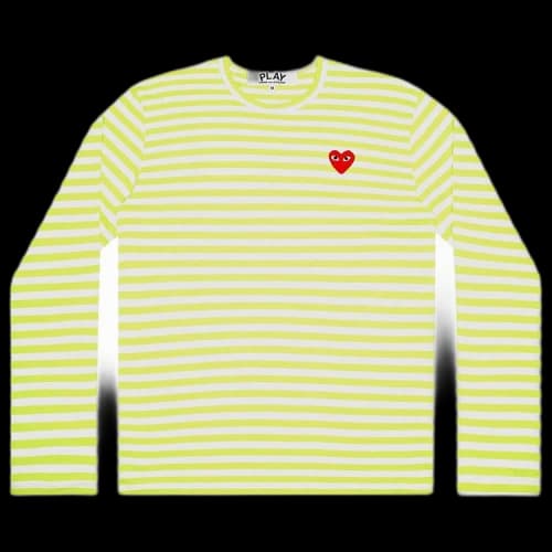 Comme des Garçons PLAY Striped Long-Sleeve Tee 'Green'