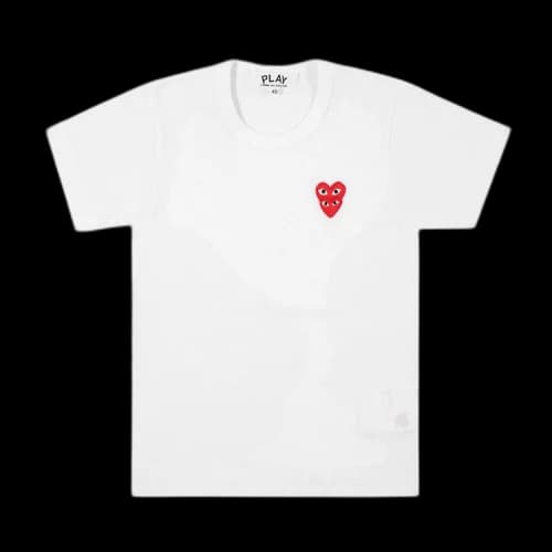 Comme des Garçons PLAY Heart Logo Short-Sleeve T-Shirt 'White'