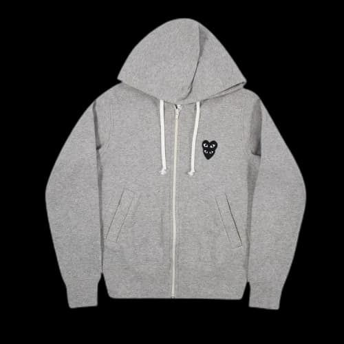 Comme des Garçons PLAY Zip Up Hoodie 'Grey'