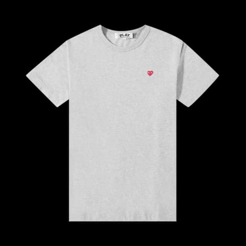 Comme des Garçons PLAY Short-Sleeve T-Shirt With Sideways Red Heart 'Grey'