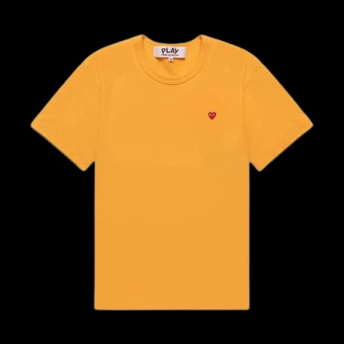 Comme des Garçons PLAY Small Red Heart T-Shirt 'Yellow'