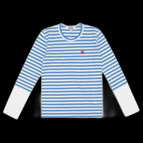 Comme des Garçons PLAY Striped Long-Sleeve 'Blue/White'