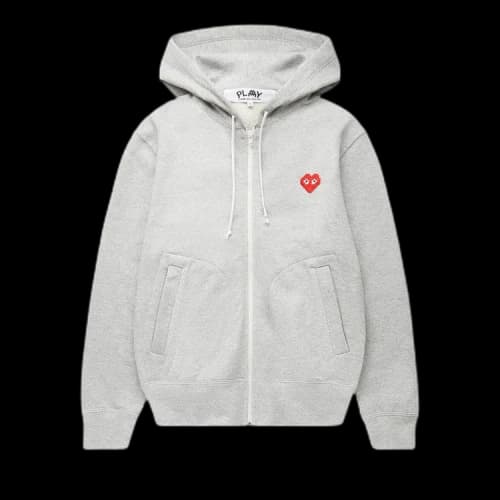 Comme des Garçons PLAY Zip Hooded Sweatshirt 'Grey'