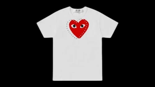 Comme des Garcons PLAY Logo Stud P1T803 T-shirt White