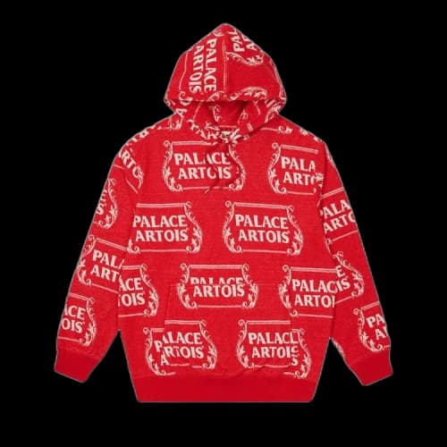Palace x Stella Artois Towel Hood 'Red/White'