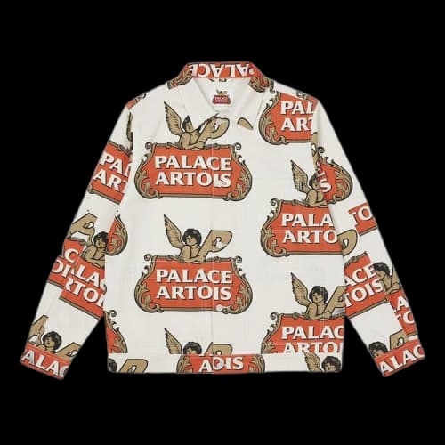 Palace x Stella Artois Chore Coat 'White/Red/Gold'