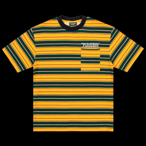 Pleasures Chainsmoke Stripe Shirt 'Yellow/Green'