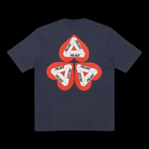 PALACE Heart Shape Tri-FERg Pattern Short Sleeve Unisex Blue