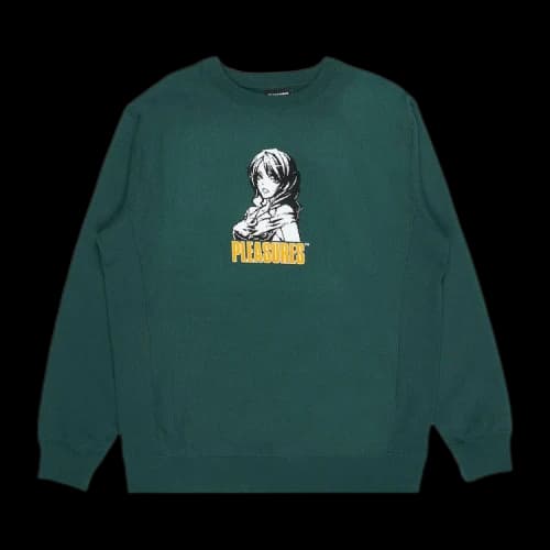 Pleasures Heroine Premium Crewneck 'Alpine Green'