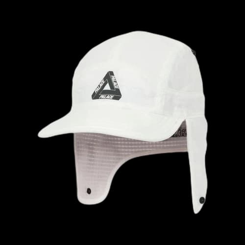 Palace Grid Fleece Reversible Earflap Hat 'White'