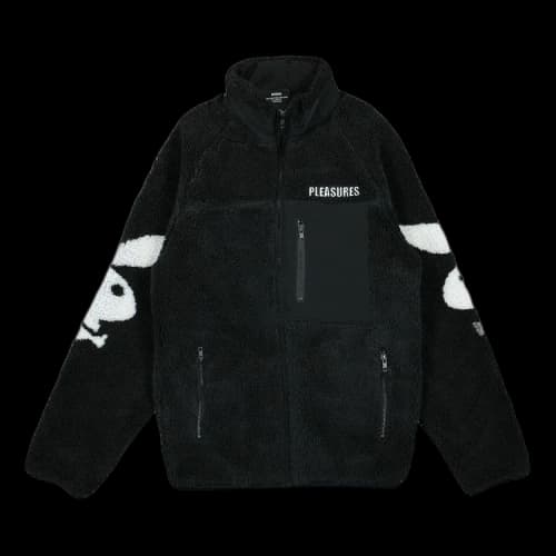 Pleasures x Playboy Bunny Sherpa Zip Up Jacket 'Black'