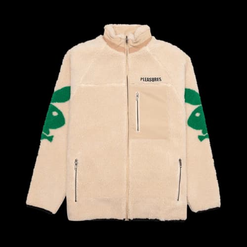 Pleasures x Playboy Bunny Sherpa Zip Up Jacket 'Tan'