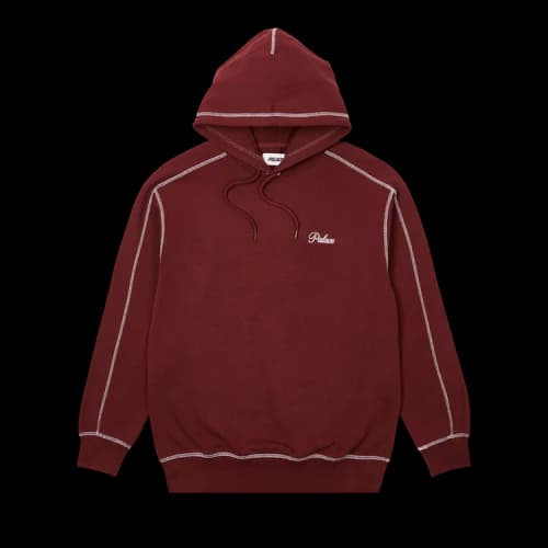 Palace Chain Stitch Hood 'Cherry'
