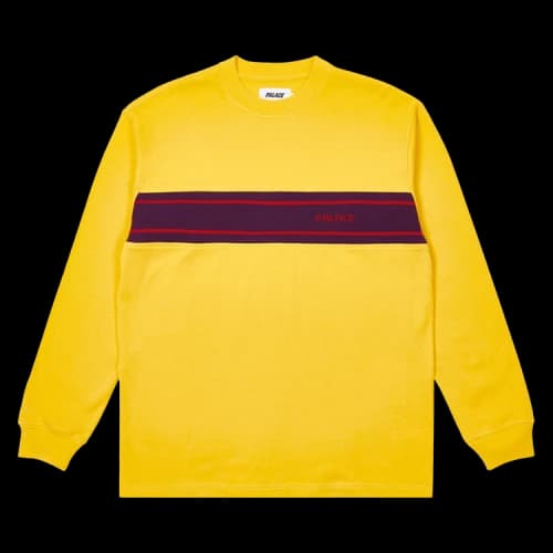 Palace Knit Block Long-Sleeve 'Yellow'