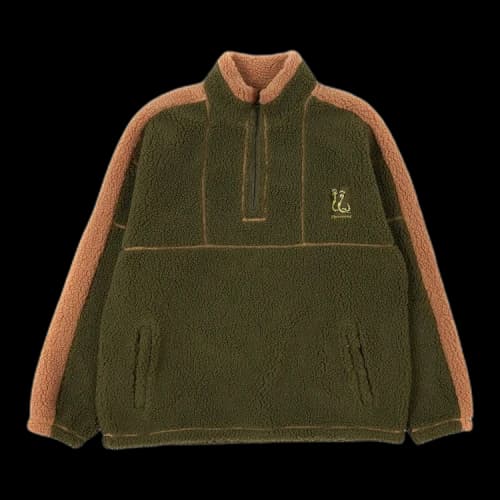 Pleasures Rewind Quarter Zip 'Green'