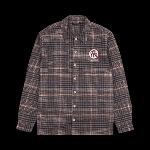 Pleasures Surfing Flannel Overshirt 'Pink'