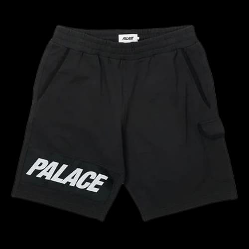 Palace Giant Woven Label Shorts 'Black'