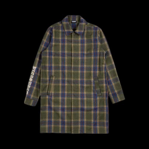 Pleasures Soul Plaid Trench 'Green'