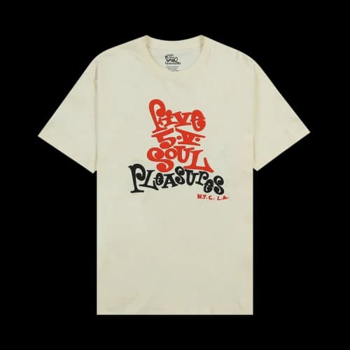 Pleasures Five 5 V T-Shirt 'Cream'