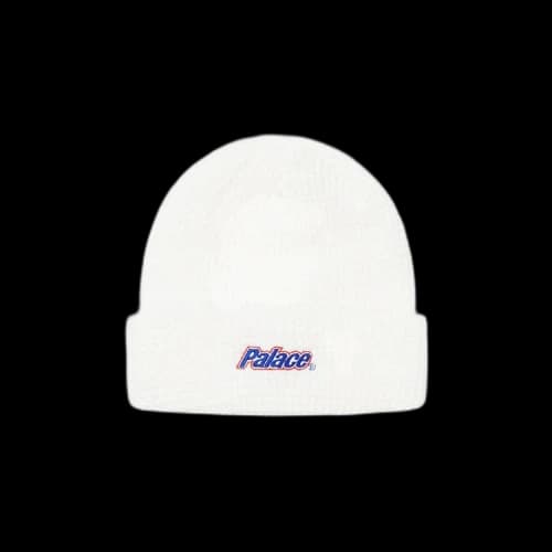Palace Lowercase Font Beanie 'White'