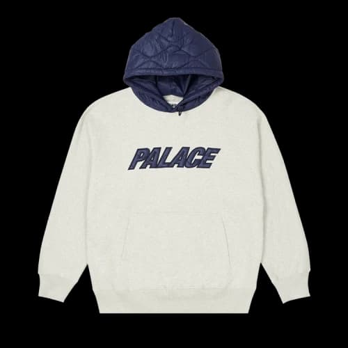 Palace Baffled Hood 'Grey Marl'