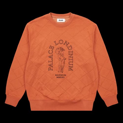 Palace Londinium Quilted Crew 'Rust'