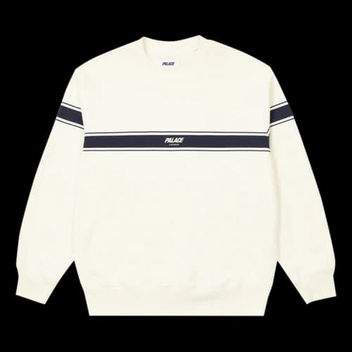 Palace London Tri Band Crew 'White'