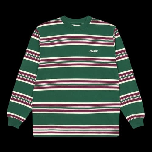Palace Stoner Stripe Longsleeve Top 'Green'