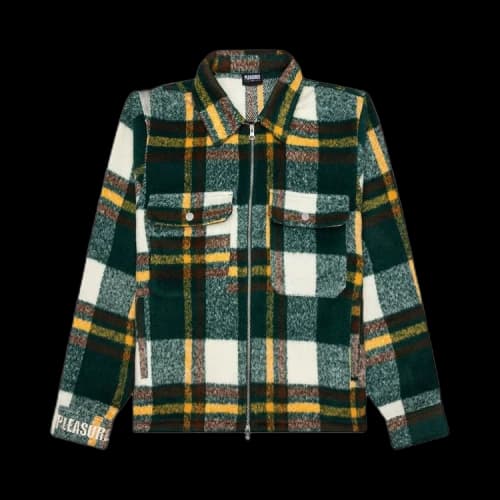 Pleasures Folklore Plaid Work Jacket 'Green'