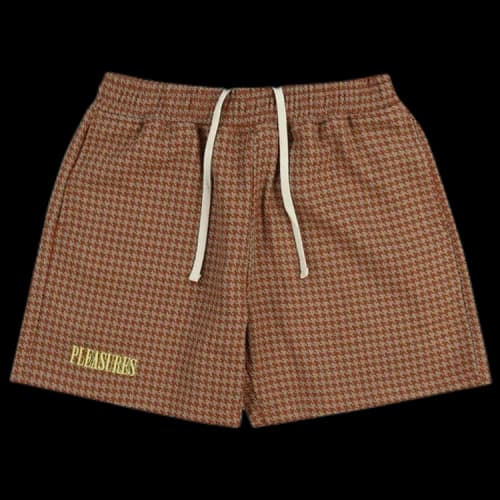 Pleasures Intercept Houndstooth Shorts 'Brown'